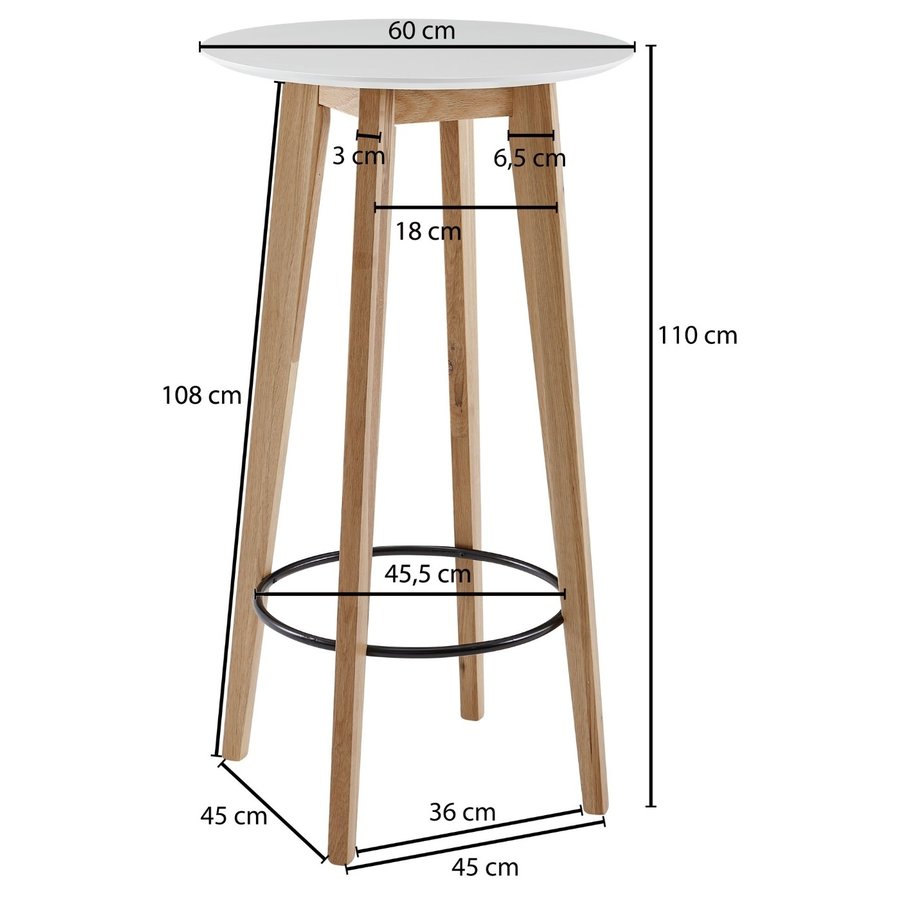 Lund Ronde Bartafel Wit
