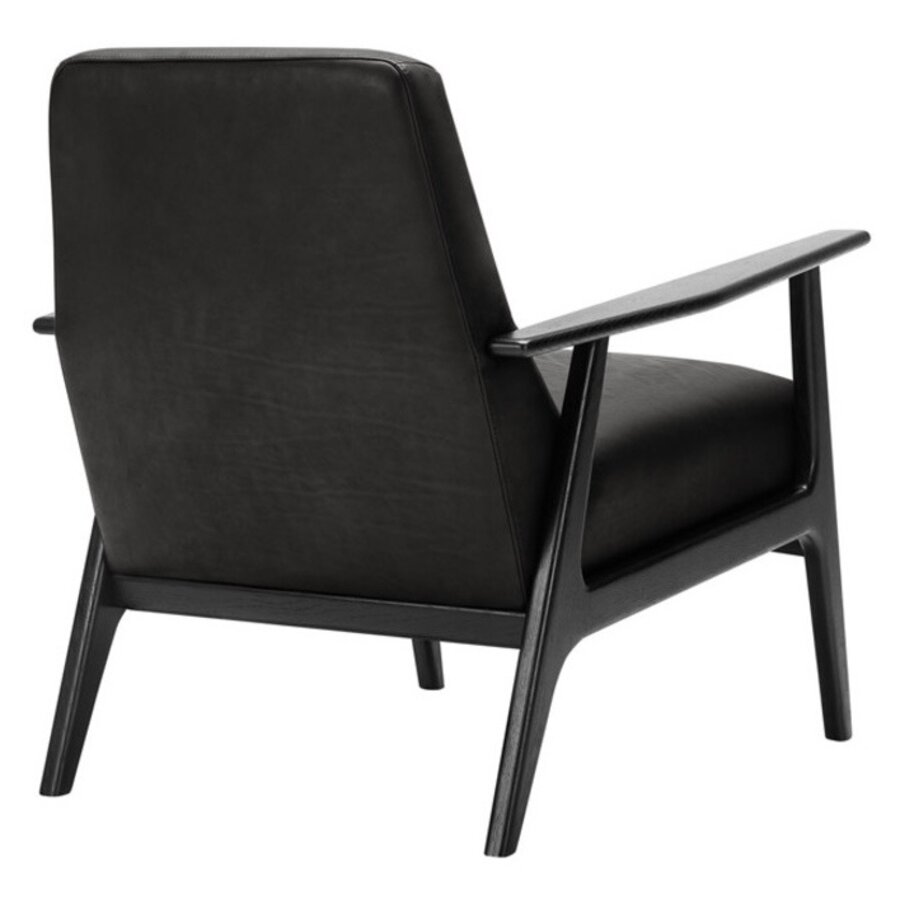 Jack Fauteuil Zwart Leder