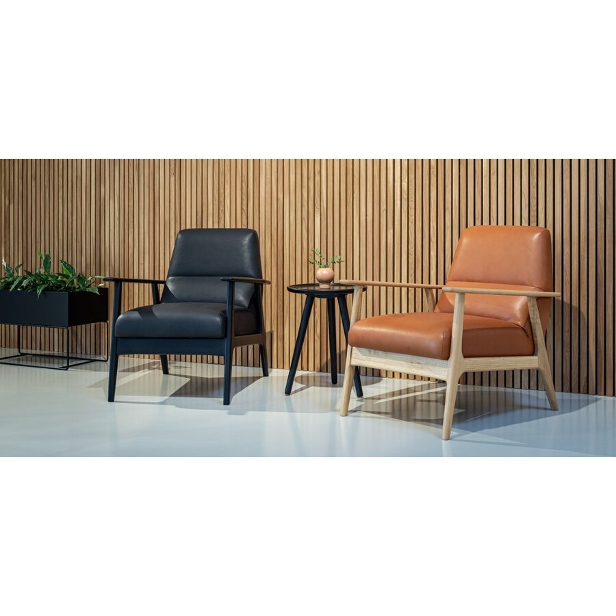 Jack Fauteuil Zwart Leder
