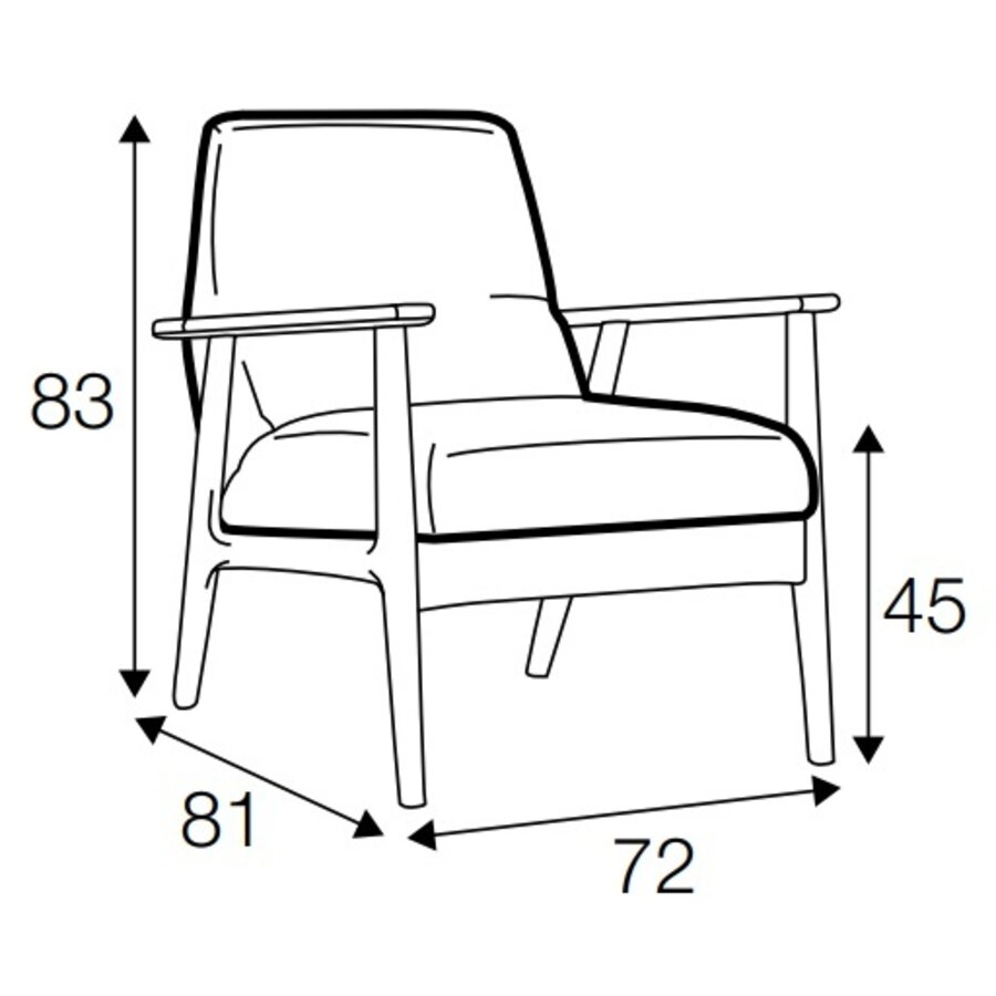 Jack Fauteuil Zwart Leder