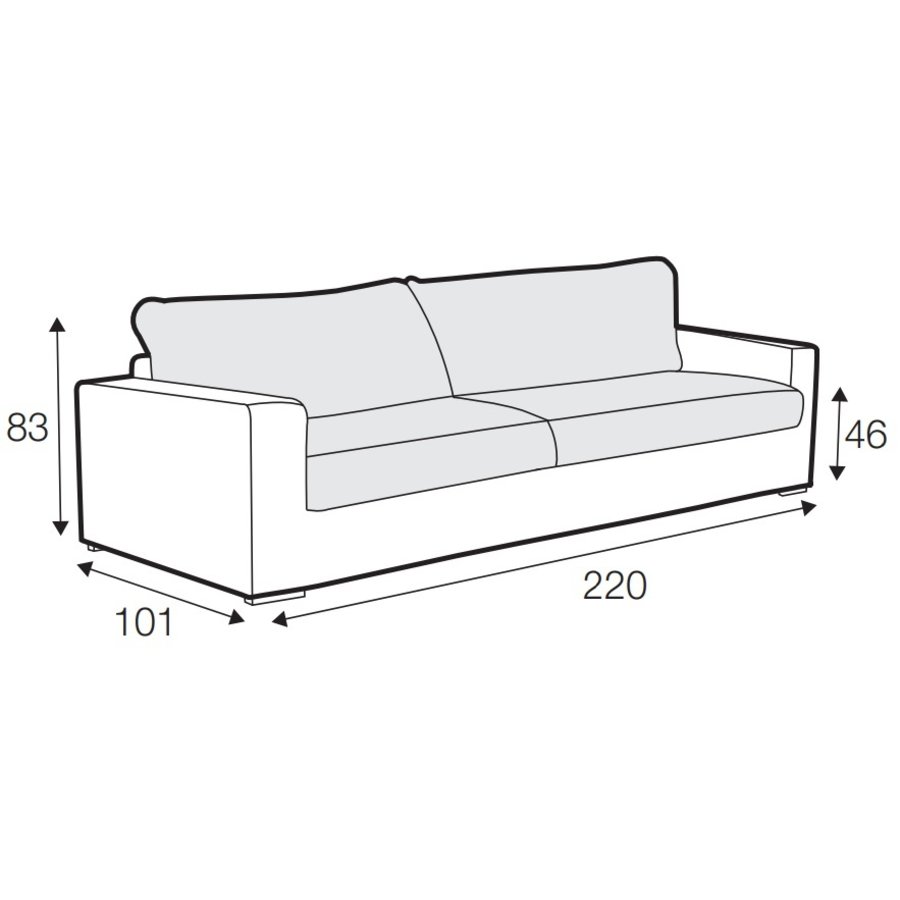 Sophia 3-zits Bank Nature
