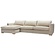 Sophia Chaise Longue + 3-zits Hoekbank Nature