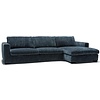 Sophia 3-zits + Chaise Longue Hoekbank Donkerblauw