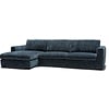 Sophia Chaise Longue + 3-zits Hoekbank Donkerblauw