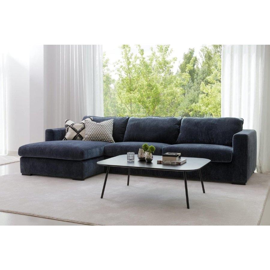 Sophia Chaise Longue + 3-zits Hoekbank Donkerblauw Sophia Chaise Longue + 3-zits Hoekbank Donkerblauw