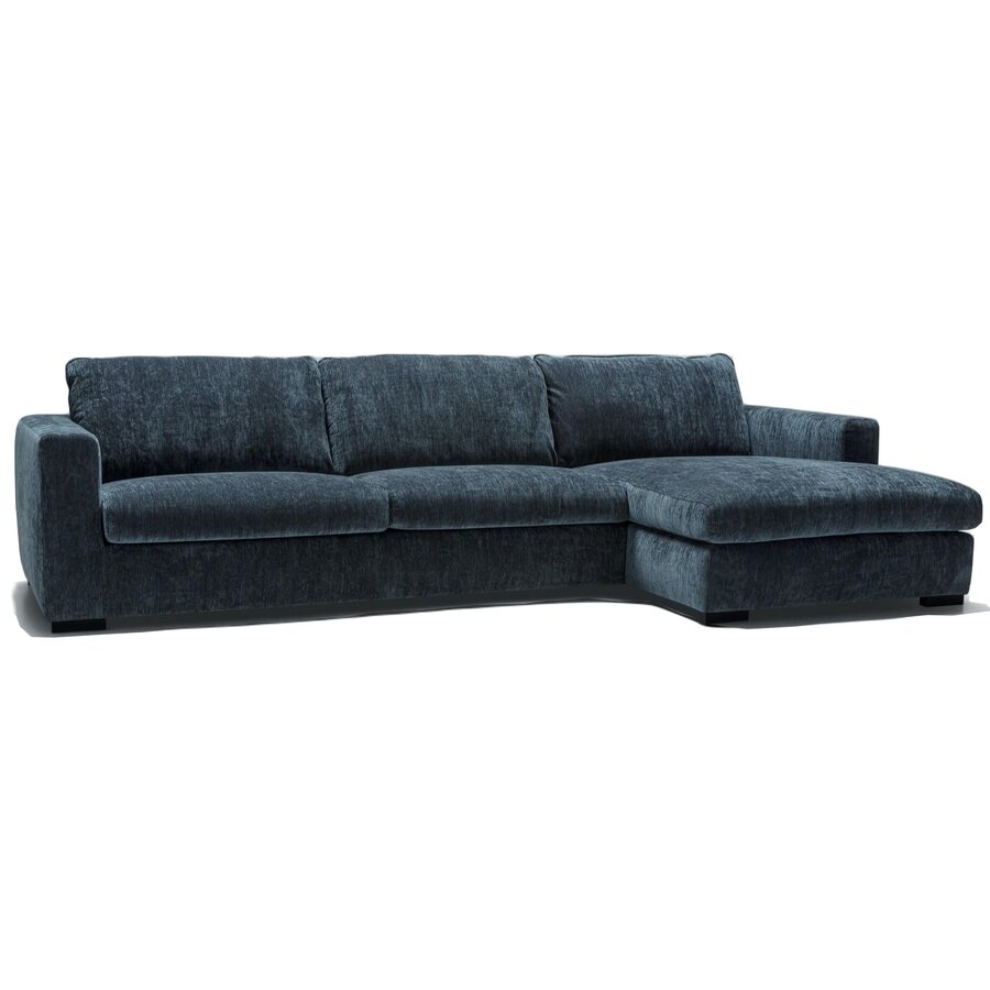 Sophia 2-zits + Chaise Longue Hoekbank Donkerblauw Sophia 2-zits + Chaise Longue Hoekbank Donkerblauw
