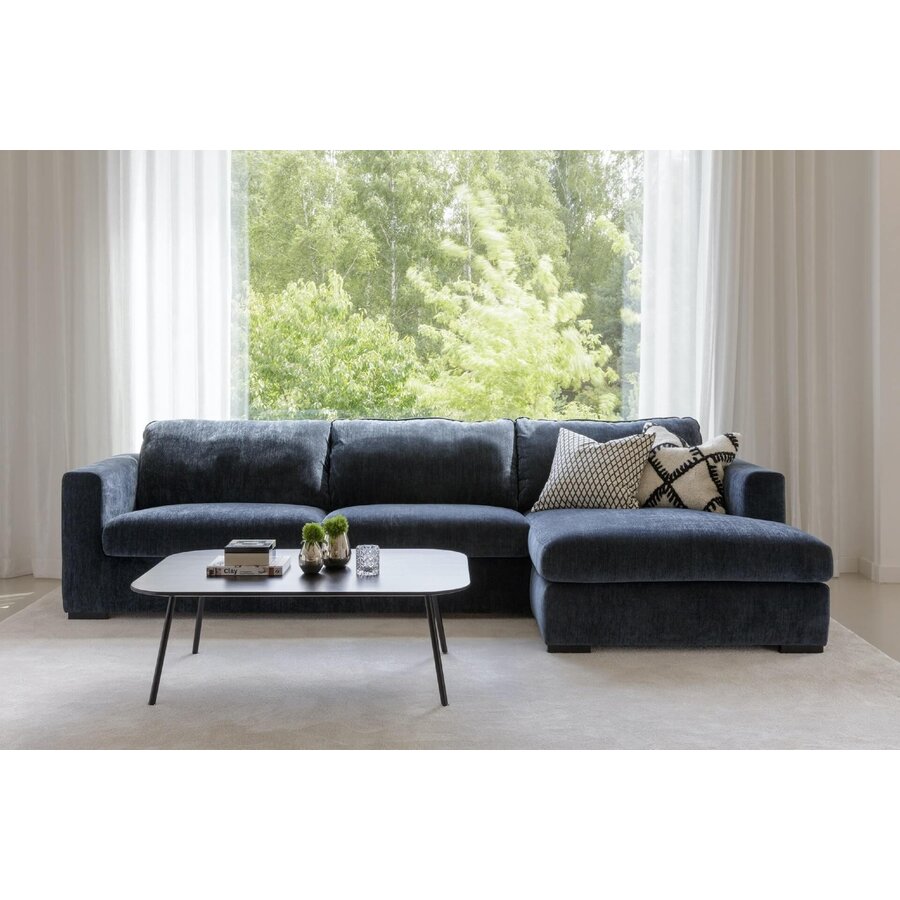 Sophia 2-zits + Chaise Longue Hoekbank Donkerblauw Sophia 2-zits + Chaise Longue Hoekbank Donkerblauw
