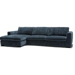 Sits Sophia Chaise Longue + 2-zits Hoekbank Donkerblauw