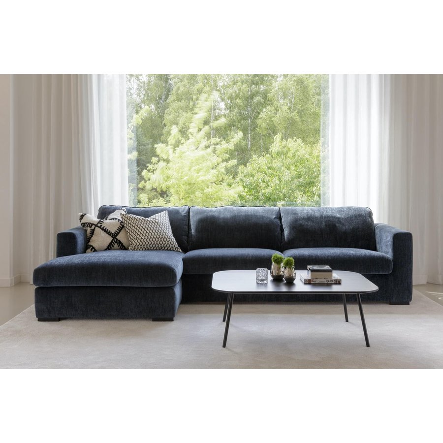 Sophia Chaise Longue + 2-zits Hoekbank Donkerblauw
