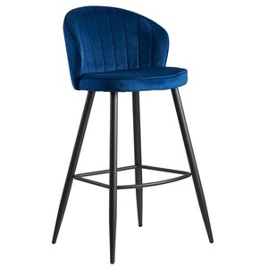 Sky Style Falun Velvet Barstoel Blauw