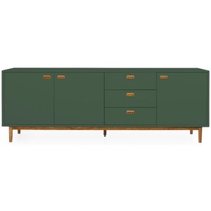 Tenzo Svea Dressoir 225 cm Groen / Eiken