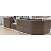 Cleo 2-Zits Bank + Chaise Longue Grijs