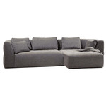 Sits Cleo 2-Zits Bank + Chaise Longue Grijs