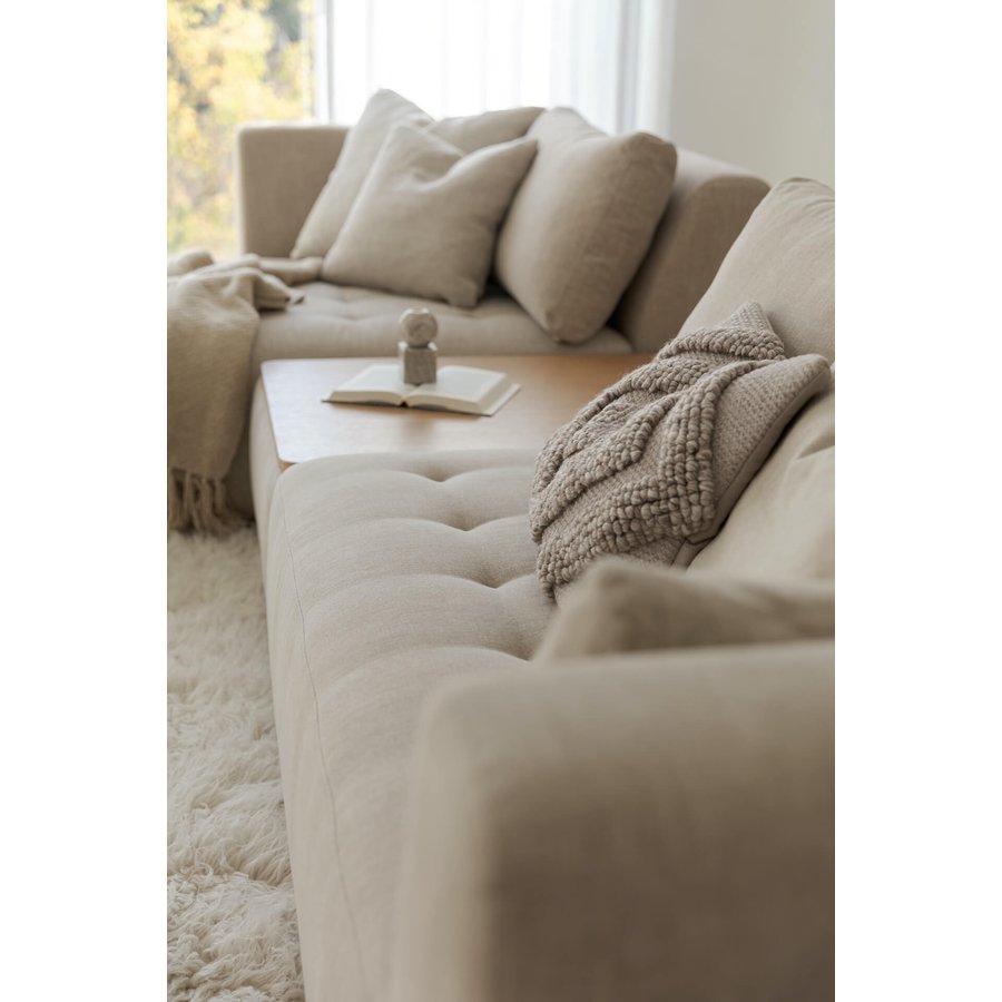 Cleo Chaise Longue + 2-Zits Bank Beige Cleo Chaise Longue + 2-Zits Bank Beige