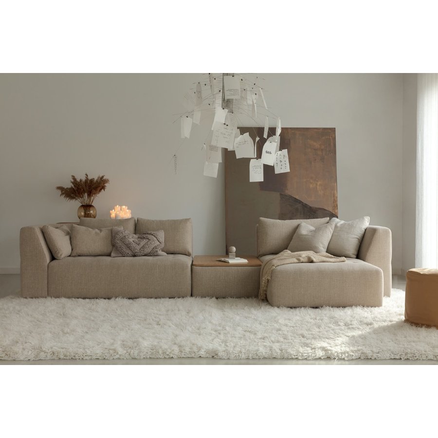 Cleo 2-Zits Bank + Chaise Longue Beige Cleo 2-Zits Bank + Chaise Longue Beige