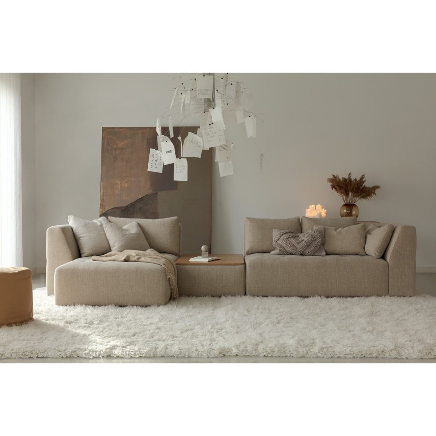 Cleo Chaise Longue + 2-Zits Bank Beige Cleo Chaise Longue + 2-Zits Bank Beige