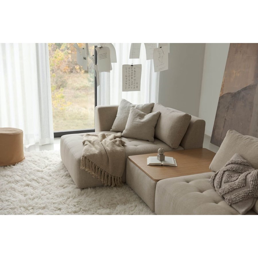 Cleo Chaise Longue + 2-Zits Bank Beige Cleo Chaise Longue + 2-Zits Bank Beige