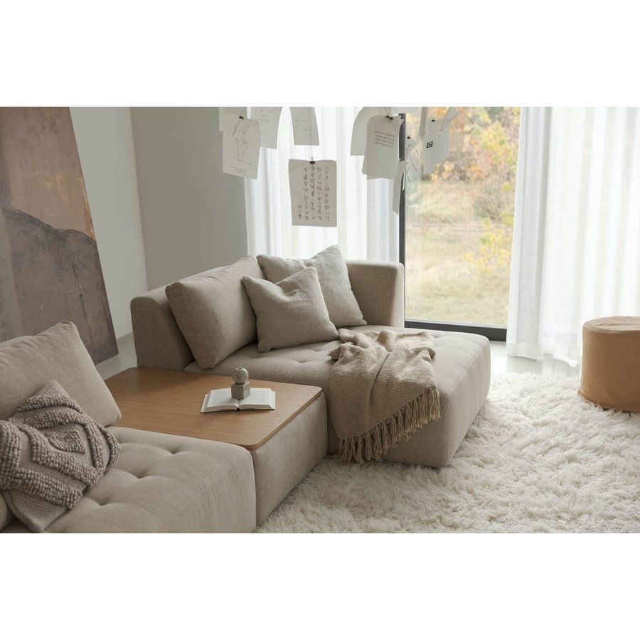 Cleo 2-Zits Bank + Chaise Longue Beige Cleo 2-Zits Bank + Chaise Longue Beige