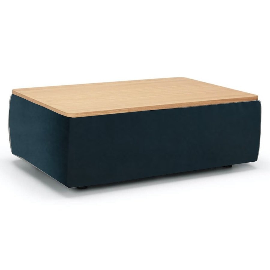 Cleo Voetstoel/Hocker met Opbergruimte Blauw Cleo Voetstoel/Hocker met Opbergruimte Blauw