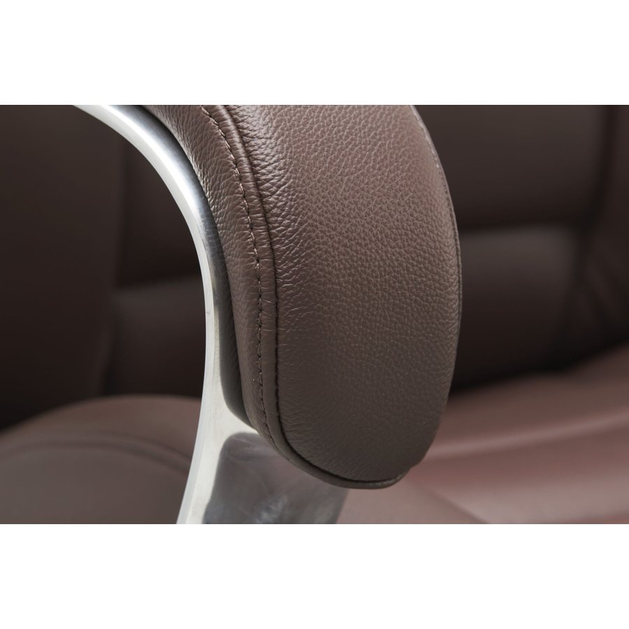 Maxima Bureaustoel Leer Donkerbruin Maxima Bureaustoel Leer Donkerbruin