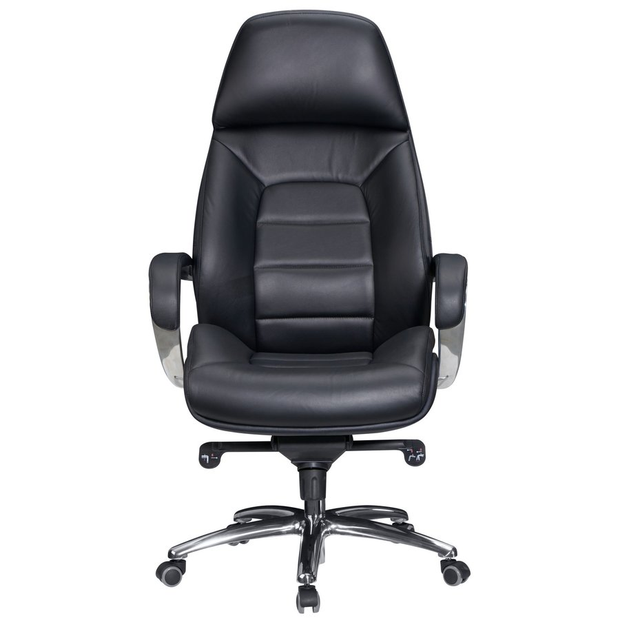 Maxima Bureaustoel Leer Zwart Maxima Bureaustoel Leer Zwart