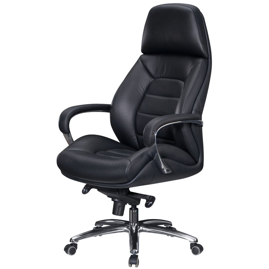 Maxima Bureaustoel Leer Zwart Maxima Bureaustoel Leer Zwart