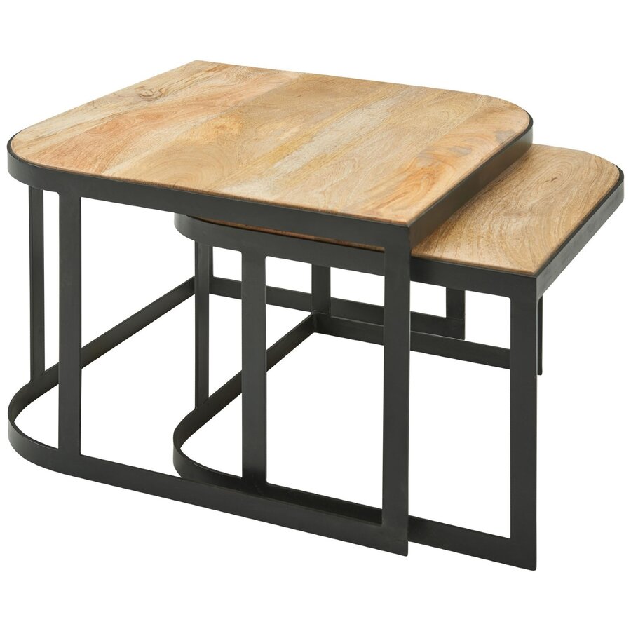 Cakey Vierkante Salontafel Set Lichtbruin Cakey Vierkante Salontafel Set Lichtbruin