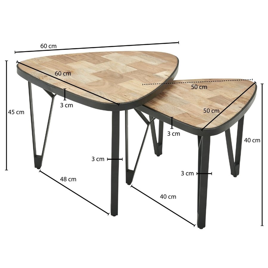 Cakey Driehoekige Salontafel Set Cakey Driehoekige Salontafel Set