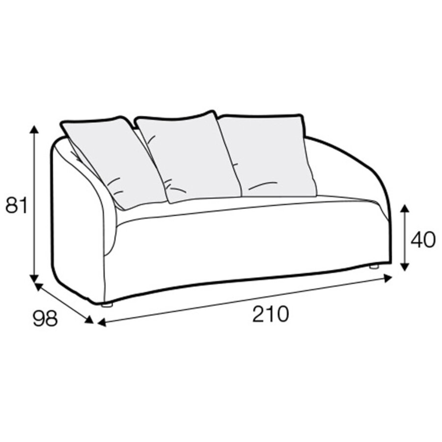 Dahlia Outdoor 3-zits Bank Grijs Dahlia Outdoor 3-zits Bank Grijs