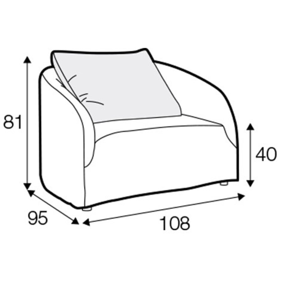 Dahlia Outdoor Fauteuil Grijs / Beige Dahlia Outdoor Fauteuil Grijs / Beige