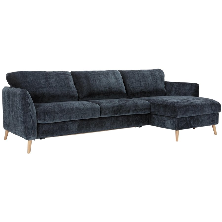Lucy 3-Zits + Divan 140 cm Slaapbank Donkerblauw Lucy 3-Zits + Divan 140 cm Slaapbank Donkerblauw