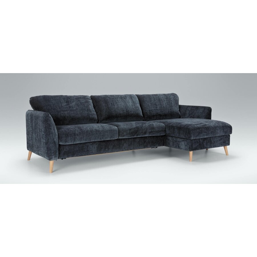Lucy 3-Zits + Divan 140 cm Slaapbank Donkerblauw Lucy 3-Zits + Divan 140 cm Slaapbank Donkerblauw