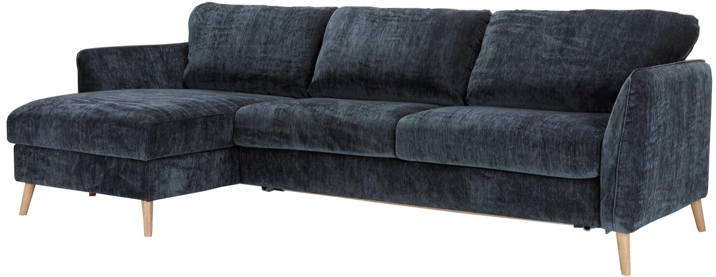 Sits Lucy Divan + 4-Zits 160 cm Slaapbank Donkerblauw