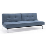 Innovation Living Splitback Slaapbank Blauw / Chroom Innovation Living Splitback Slaapbank Blauw / Chroom