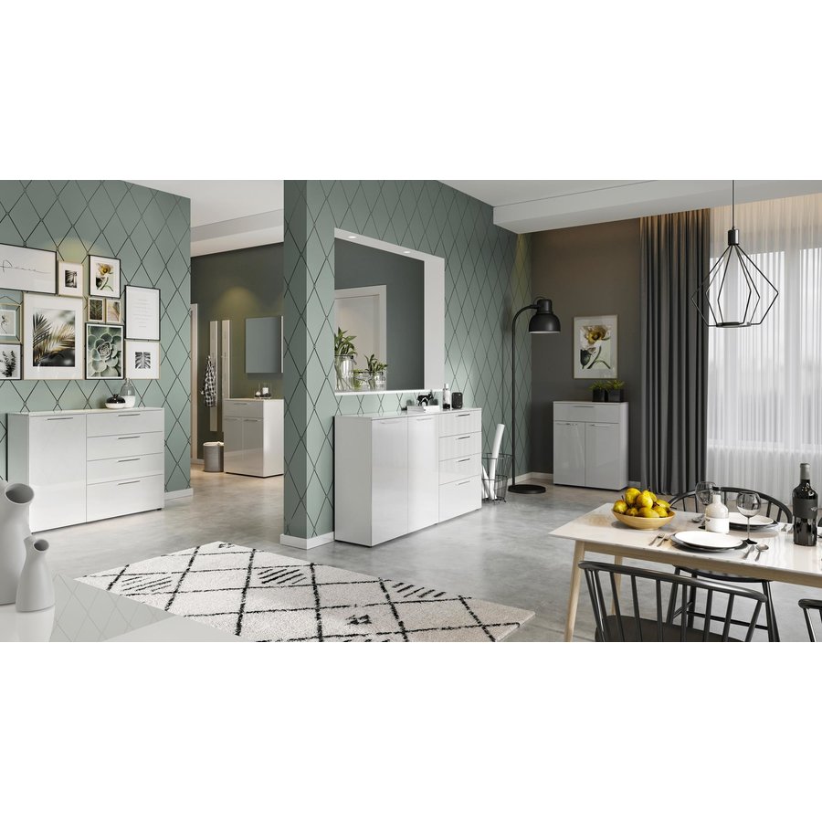 Sunnyvale Dressoir Large Hoogglans Wit Sunnyvale Dressoir Large Hoogglans Wit