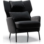 Sits Alex Fauteuil Antraciet met Rug en Nek Kussen Sits Alex Fauteuil Antraciet met Rug en Nek Kussen