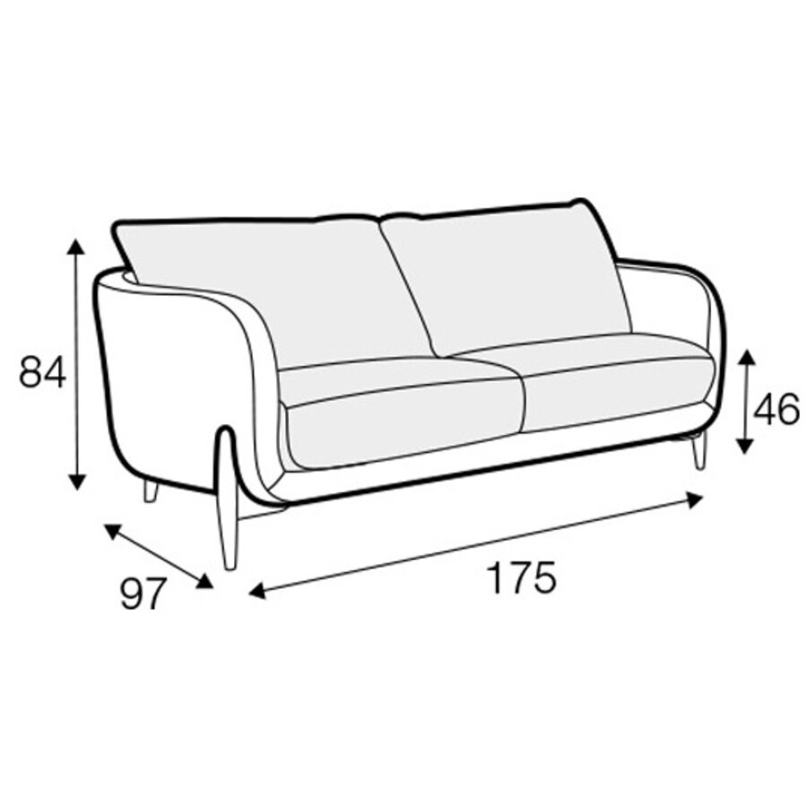 Jenny 2-zits Bank Lichtgrijs Jenny 2-zits Bank Lichtgrijs