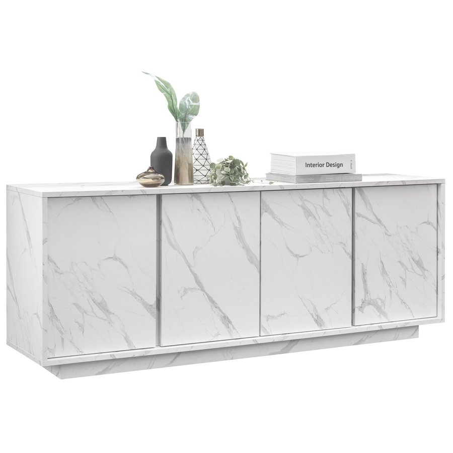 Carrara Dressoir 4 deurs Wit Carrara Dressoir 4 deurs Wit