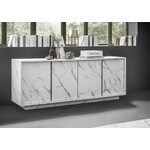 Benvenuto Design Carrara Dressoir 4 deurs Wit Benvenuto Design Carrara Dressoir 4 deurs Wit