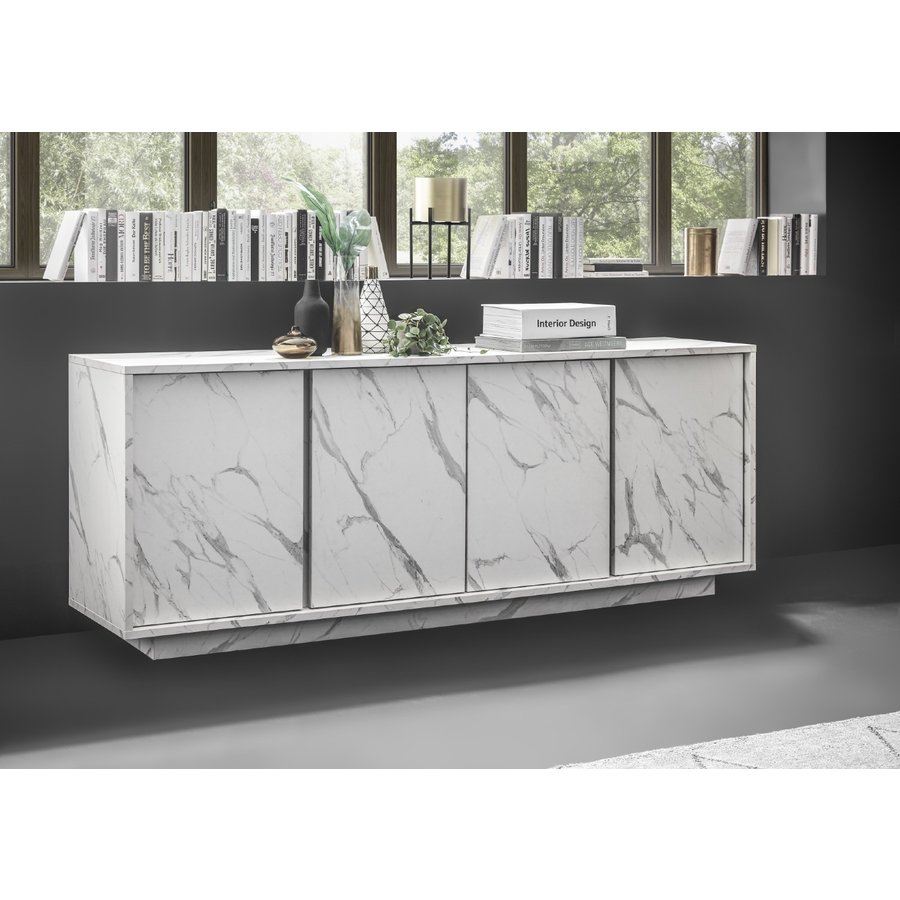 Carrara Dressoir 4 deurs Wit Carrara Dressoir 4 deurs Wit