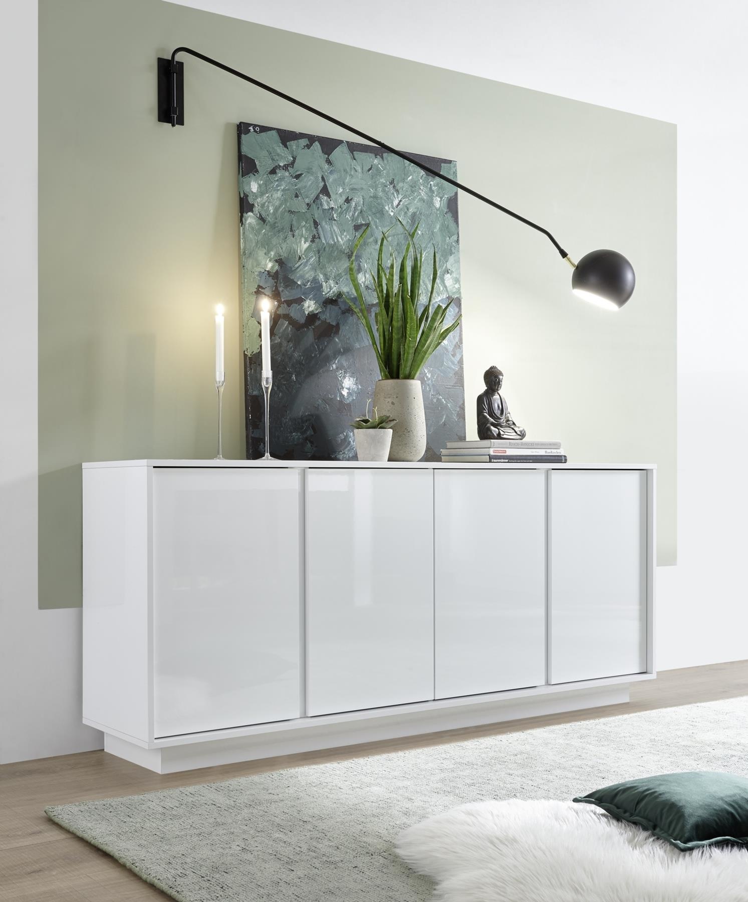 Benvenuto Design Ice Dressoir 4-Deurs Wit HG kopen bij Furnea