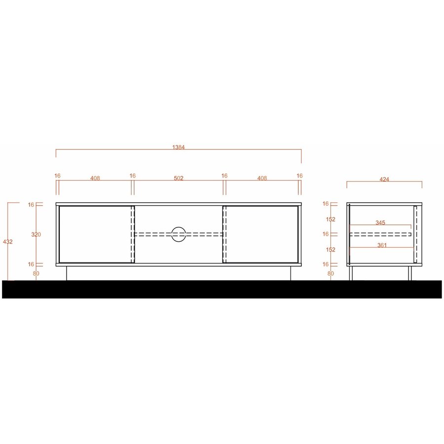 Carrara TV-meubel Wit Carrara TV-meubel Wit
