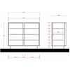 Carrara Dressoir 2 deurs Antraciet