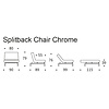 Splitback Slaapstoel Grijs / Chroom