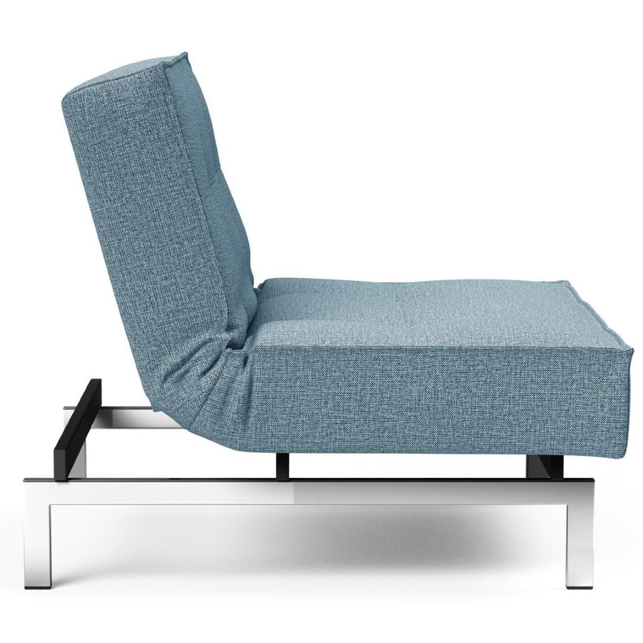 Splitback Slaapstoel Blauw / Chroom Splitback Slaapstoel Blauw / Chroom