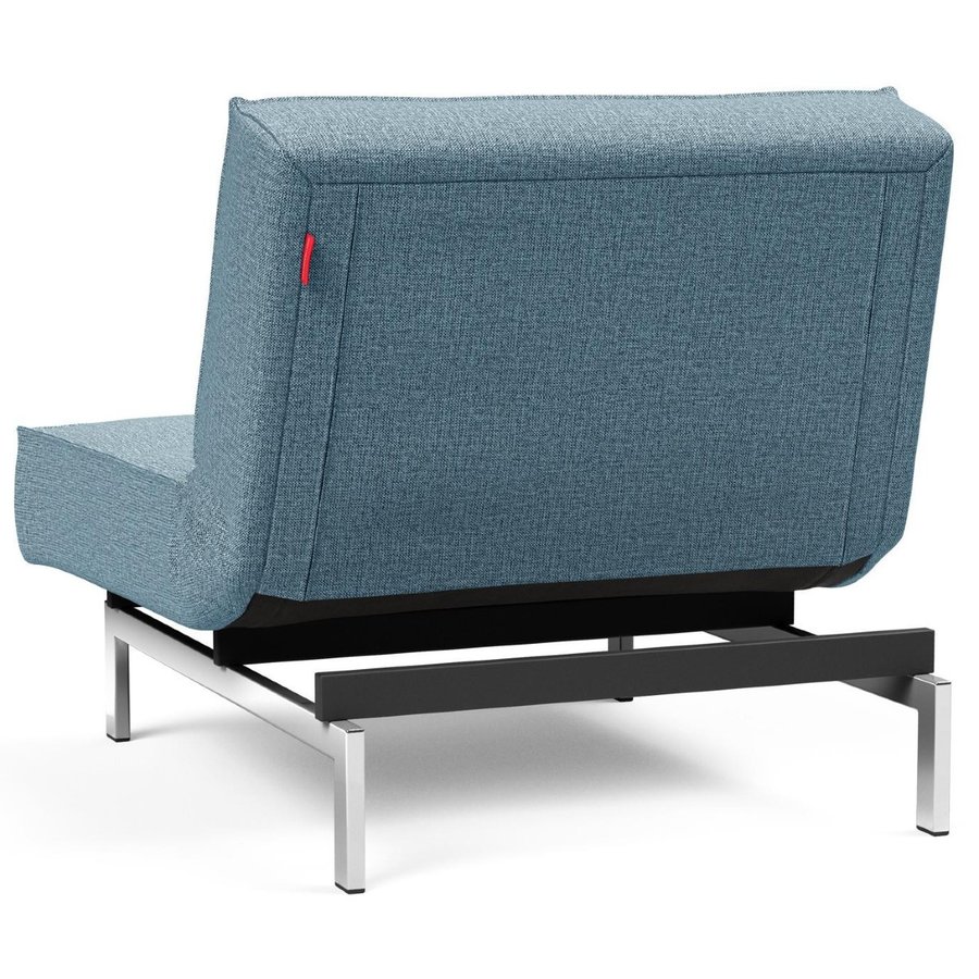 Splitback Slaapstoel Blauw / Chroom Splitback Slaapstoel Blauw / Chroom