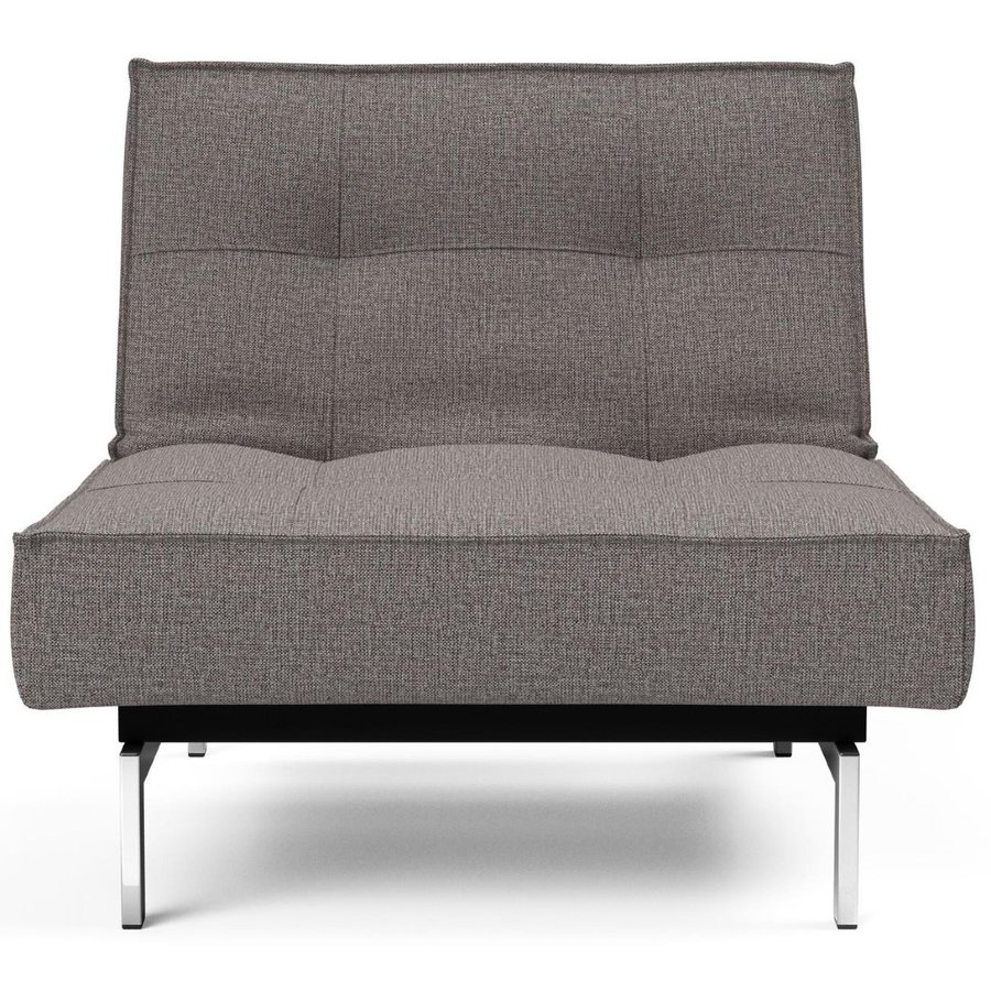 Splitback Slaapstoel Grijs / Chroom Splitback Slaapstoel Grijs / Chroom