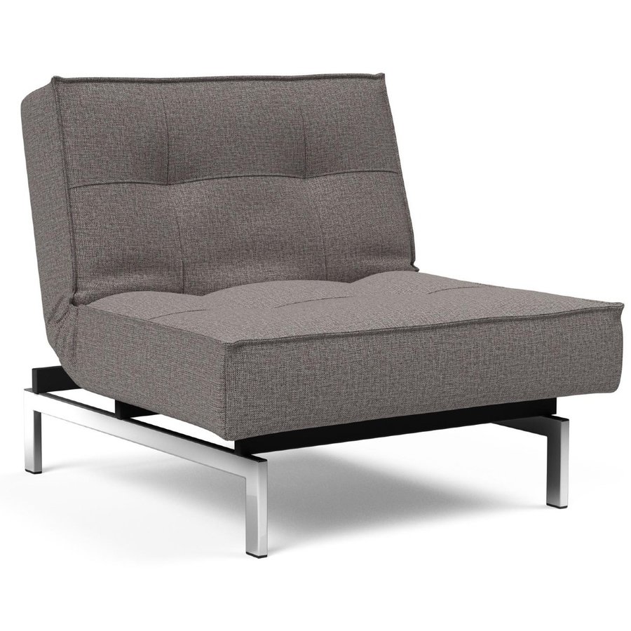 Splitback Slaapstoel Grijs / Chroom Splitback Slaapstoel Grijs / Chroom