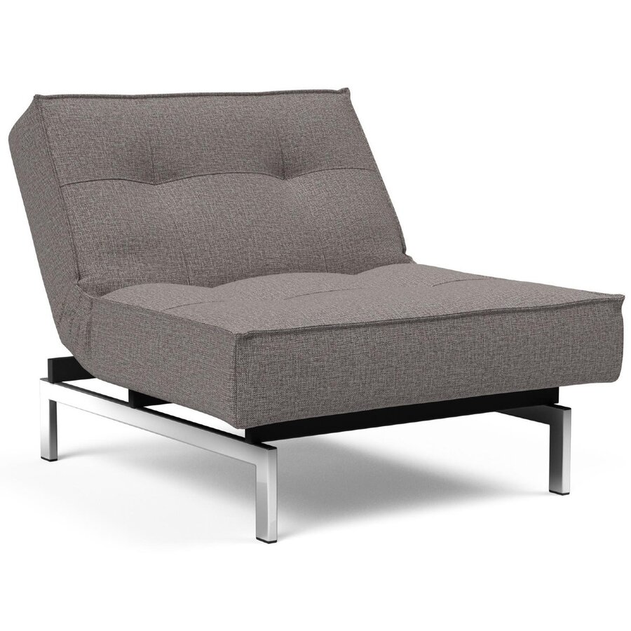 Splitback Slaapstoel Grijs / Chroom Splitback Slaapstoel Grijs / Chroom