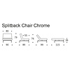 Splitback Slaapstoel Donkergrijs / Chroom